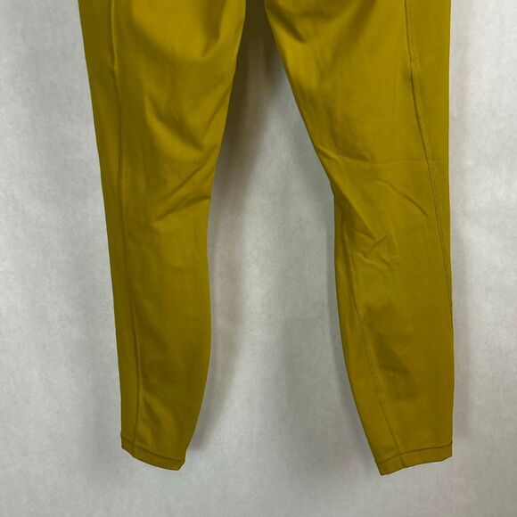 Athleta Ultimate Stash Pocket 7/8 Leggings Sz Small POCKETS Oxidized Yellow - Picture 6 of 12